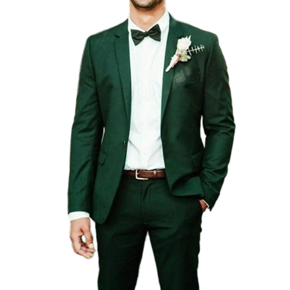 Handsome Garden Country Green Wedding Tuxedos Slim Fit Formal Groom Wear Mens Prom Party Suits 2 Piece Summer Man Groomsmen Prom Blazer Jacket Pant 20