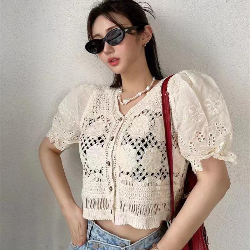 Women's Blouses & Shirts Japanese Style Puff Sleeve Single Breasted Lace Crop Top Women Summer Fashion Casual Elegant Lovely Ladies DropWome, White
Women's Blouses & Shirts Japanese Style Puff Sleeve Single Breasted Lace Crop Top Women Summer Fashion Casual Elegant Lovely Ladies DropWome, White