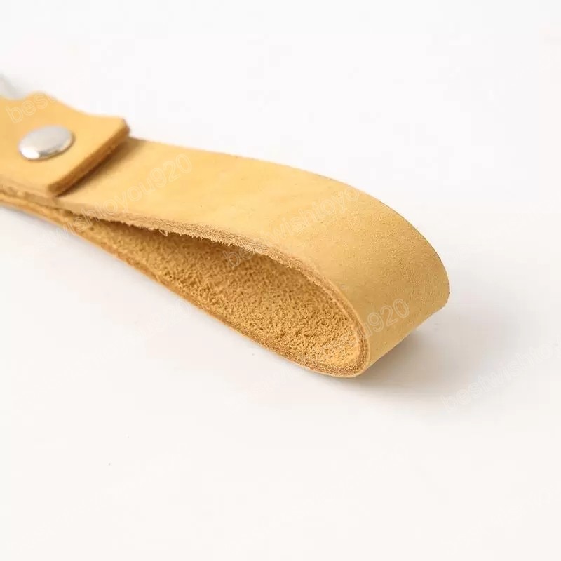 Colorful Real Leather Keychain Men Belt Waist Hanged Keyring Creativity Personality Gift for Promotion