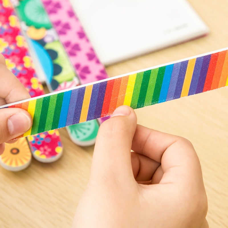 17.8*2cm 2-Side Nail Files Art Acrylic Polish Grind Sand File Block Buffer Make Up Manicure Tool Random color