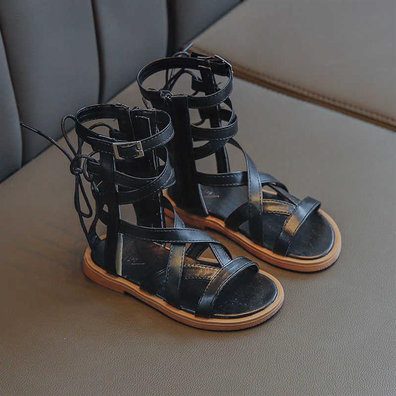 2636 Spring Summer Children Shoes for Girl Boy New Casual Fashion Gladiator Active Kid Baby Toddler Leather Sandles Q0629283