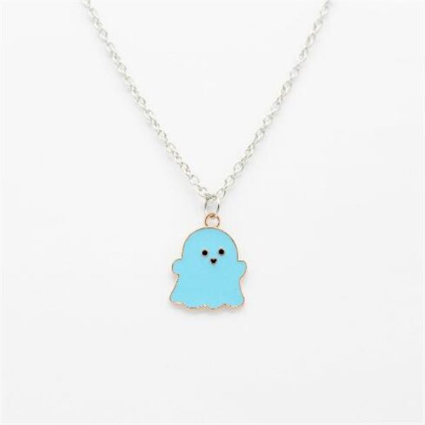 Black And White Ghost Pendant Necklaces For Women Men Best Friend Lovely Ghost Pendant Couple Necklace Fashion Jewelry GC983