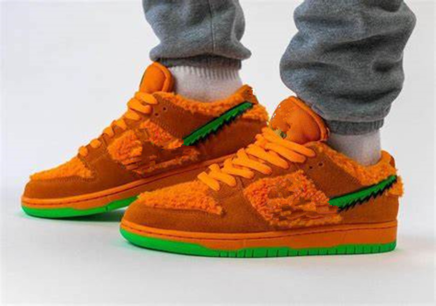 Shoes Designer Grateful Dead x Sb Low Pro Qs Basketball Baby Bear Orange Color Suede Overlays Skateboard Men/women Outdoor Sneakers Sports