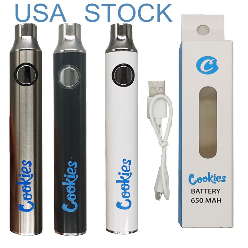 USA STOCK Cookies Battery 650mah Rechargeable Batteries with USB Charger Disposable Vaporizer Pen Packaging Variable Voltage Overnight Service
USA STOCK Cookies Battery 650mah Rechargeable Batteries with USB Charger Disposable Vaporizer Pen Packaging Variable Voltage Overnight Service