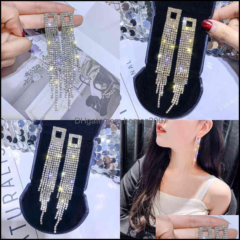 Earrings Charm Shiny Fl Rhinestone Drop For Women Square Long Tassel Crystal Dangle Earring Fashion Jewelry Weddings Gifts 220122 Delivery 2
Earrings Charm Shiny Fl Rhinestone Drop For Women Square Long Tassel Crystal Dangle Earring Fashion Jewelry Weddings Gifts 220122 Delivery 2