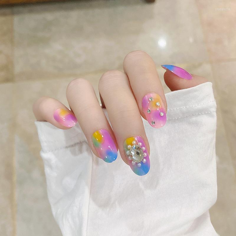False Nails 24pcs Colorful Pearl Patch With Diamond Glue Type Removable Fashion Manicure Gifts For TN Prud22, As show
False Nails 24pcs Colorful Pearl Patch With Diamond Glue Type Removable Fashion Manicure Gifts For TN Prud22, As show
