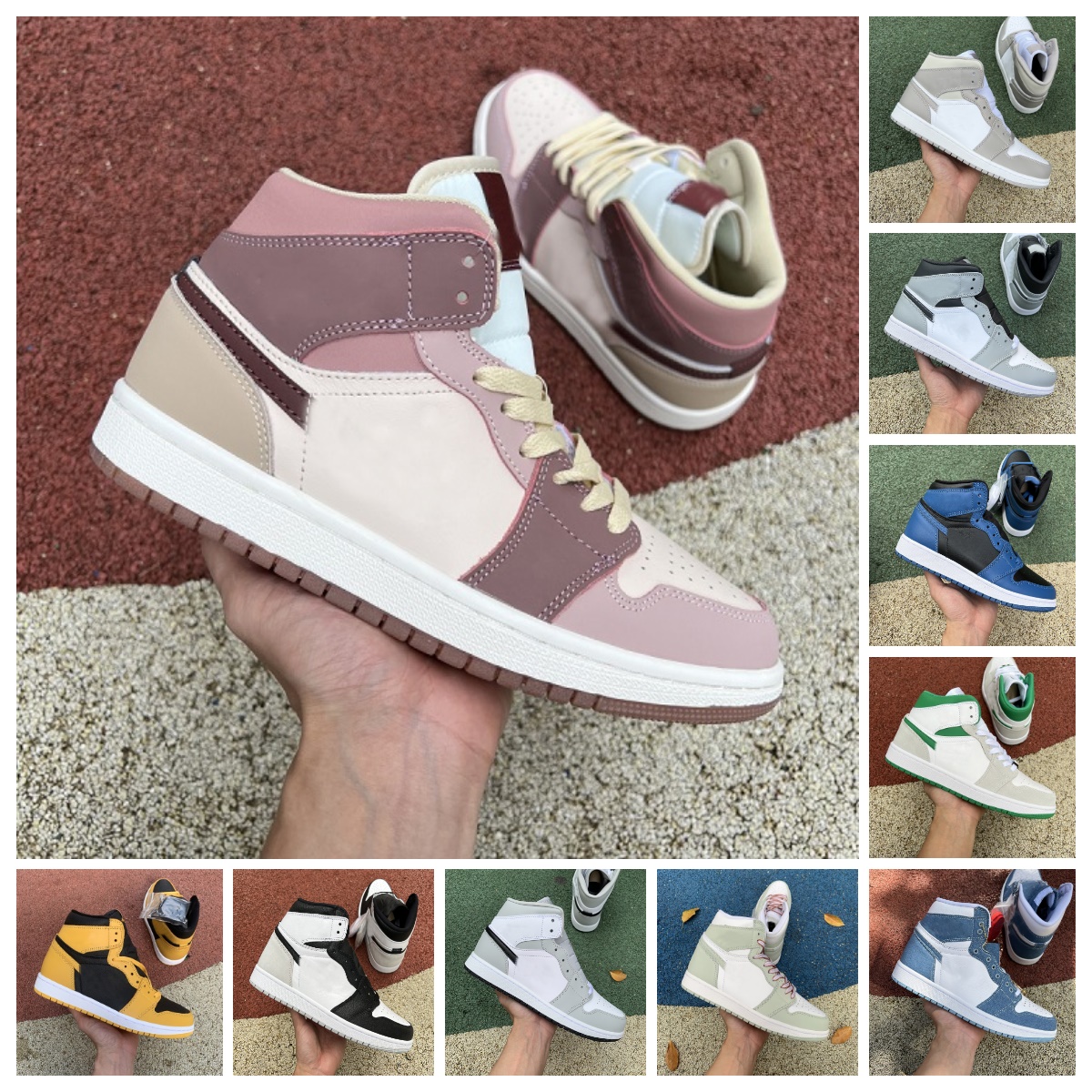 Mens 1 1s High OG Basketball Shoes Mens Women Stealth Denim Bleached Coral Linen University Blue Hyper Royal Smoke Grey dark mocha Seafoam Twist Tan Gum Sport Sneakers, Bubble package bag
Mens 1 1s High OG Basketball Shoes Mens Women Stealth Denim Bleached Coral Linen University Blue Hyper Royal Smoke Grey dark mocha Seafoam Twist Tan Gum Sport Sneakers, Bubble package bag