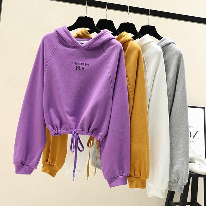 Women's Hoodies & Sweatshirts Super Fire Early Autumn Hooded Thin Coat Korean Style Trendy Loose Drawstring Top, Gray
Women's Hoodies & Sweatshirts Super Fire Early Autumn Hooded Thin Coat Korean Style Trendy Loose Drawstring Top, Gray