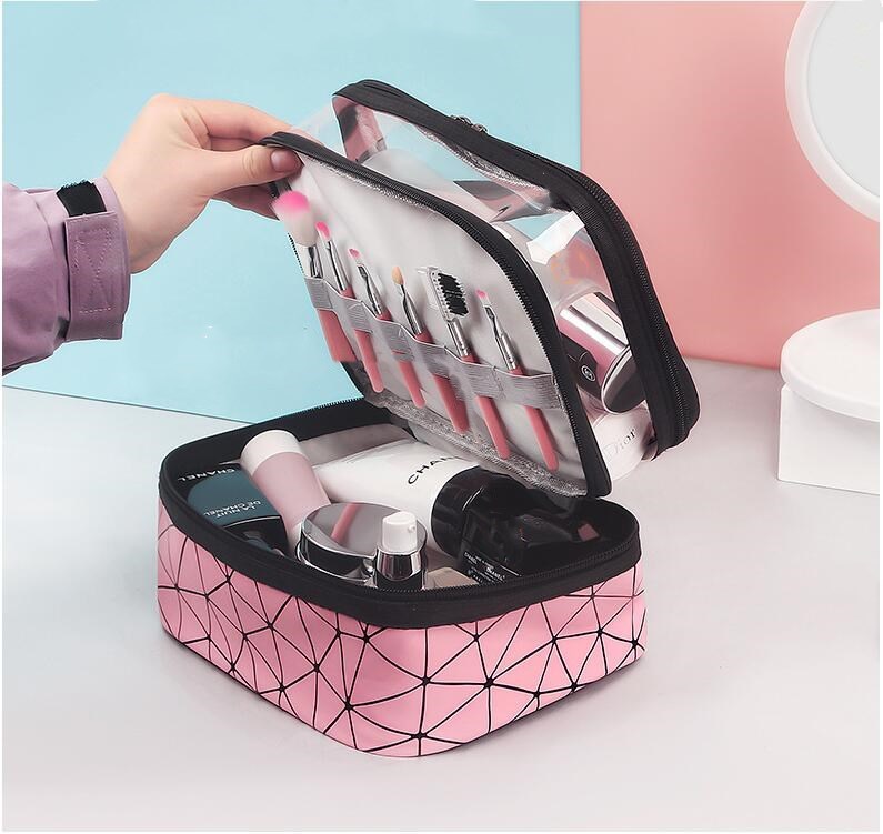 Makeup Bag Double Layer Waterproof Cosmetic Bags for Women Portable Make Up Organizer for Brushes Beauty Eyeshadow, As picture show
Makeup Bag Double Layer Waterproof Cosmetic Bags for Women Portable Make Up Organizer for Brushes Beauty Eyeshadow, As picture show