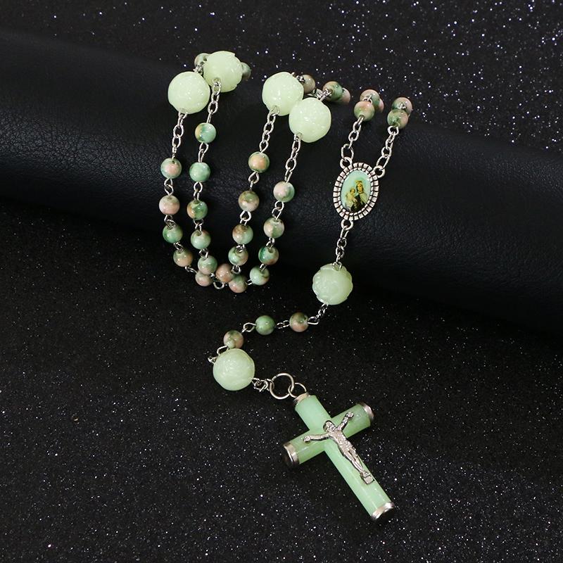 Pendant Necklaces KOMi Religious Gothic Alloy Luminous Beads Rosary Christ Jesus Cross Charms Praying Jewelry Collana R-378Pendant
Pendant Necklaces KOMi Religious Gothic Alloy Luminous Beads Rosary Christ Jesus Cross Charms Praying Jewelry Collana R-378Pendant