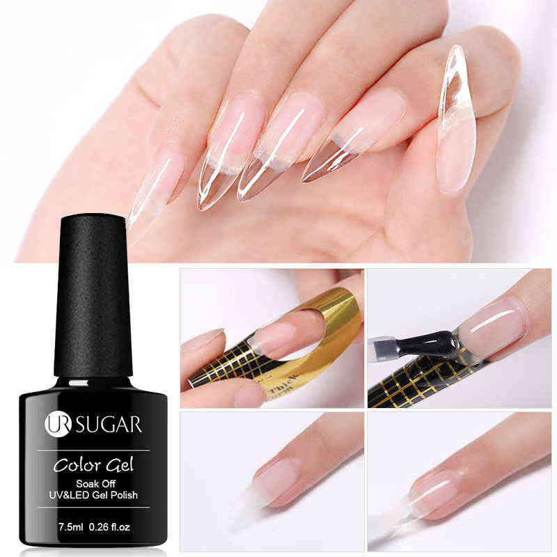 Nail Gel Toy 7 5ml Acrylic Extension Uv Tools Kits Set Crystal Repair Broken Finger Prolong Form Manicures 0328