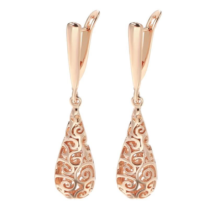 Dangle & Chandelier Kinel 585 Rose Gold Long Earrings Ethnic Bridal Wedding Jewelry Unusual Hollow Flower Daily Drop For Women
Dangle & Chandelier Kinel 585 Rose Gold Long Earrings Ethnic Bridal Wedding Jewelry Unusual Hollow Flower Daily Drop For Women