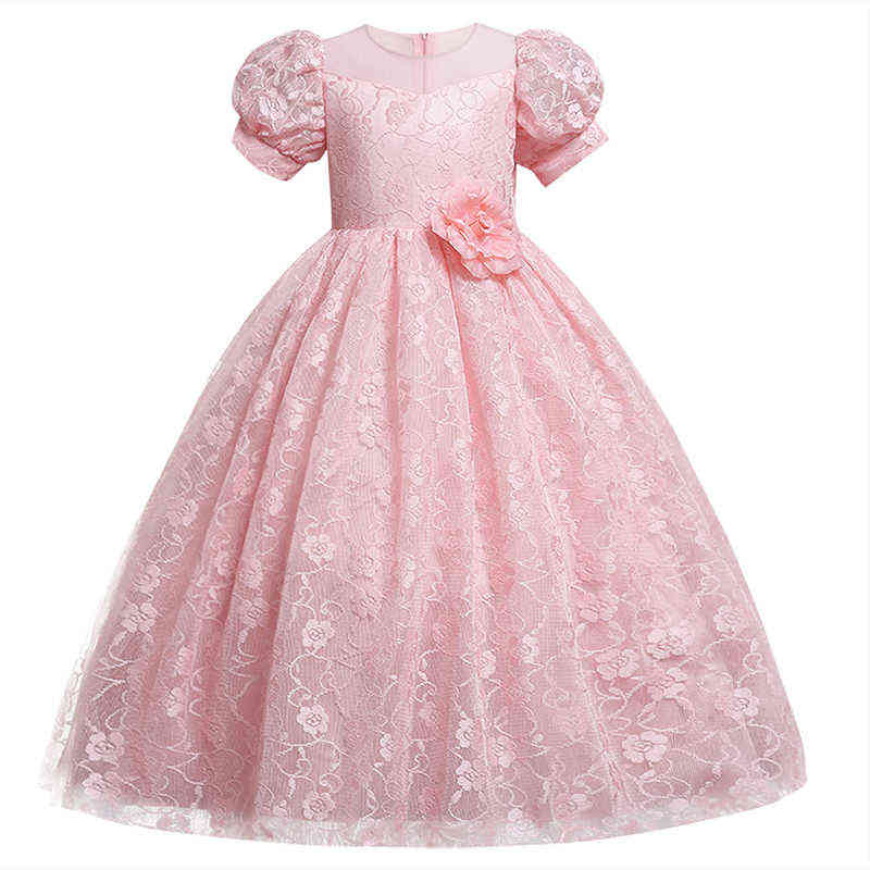 Flower Girl ball Long Sleeve Dress vestidos Wedding Party Sequin Long Dress Girls' holiday birthday party communion de fiesta Y220510