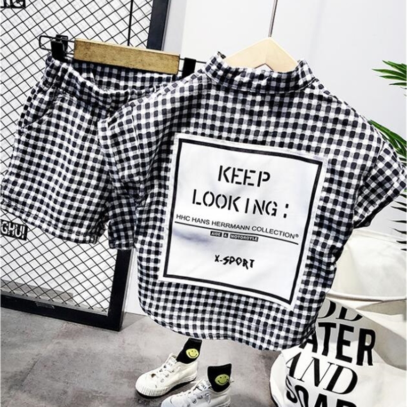 Summer Fashion Baby Clothes Set short sleeve shirt Plaid Suit Boys Children Clothing Cotton Costume For Kids Suits 220616, 2pcs set--d16079
Summer Fashion Baby Clothes Set short sleeve shirt Plaid Suit Boys Children Clothing Cotton Costume For Kids Suits 220616, 2pcs set--d16079