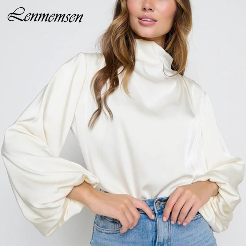 Women' Blouses & Shirts Lenmemsen Elegant Satin Blouse Women Summer Casual Turtleneck Long Sleeve Solid Shirt Female Simple All-match Pullo, Green
Women' Blouses & Shirts Lenmemsen Elegant Satin Blouse Women Summer Casual Turtleneck Long Sleeve Solid Shirt Female Simple All-match Pullo, Green