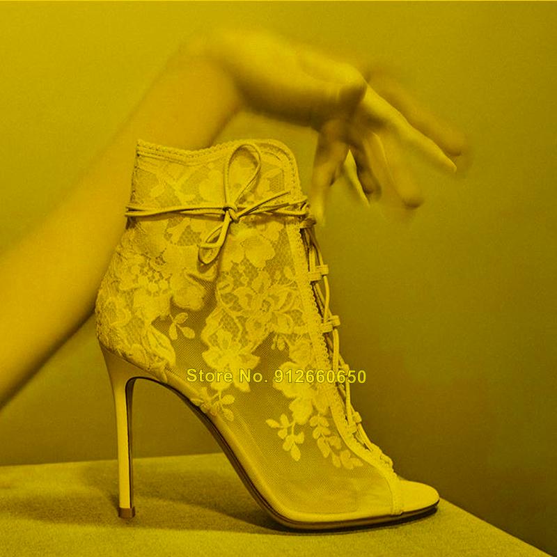 Dress Shoes Flower Lace Mesh Ankle Boots Hollow Thin High Heels Female Gladiator Peep Toe Up Sandals Women Wedding BottiesDress, Black
Dress Shoes Flower Lace Mesh Ankle Boots Hollow Thin High Heels Female Gladiator Peep Toe Up Sandals Women Wedding BottiesDress, Black