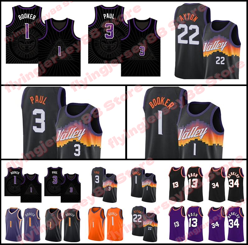 Devin 1 Booker Chris 3 Paul Deandre 22 Ayton Basketball Jerseys Steve 13 Nash Charles 34 Barkley White Purple Black Retro Mesh jersey
Devin 1 Booker Chris 3 Paul Deandre 22 Ayton Basketball Jerseys Steve 13 Nash Charles 34 Barkley White Purple Black Retro Mesh jersey