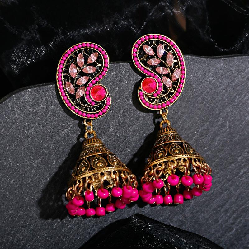 Dangle & Chandelier Classic Retro Women's Leaf Rhinestone Turkish Jhumka Earrings Vintage Turkey Boho Bells Beads Tassel EarringsDangle
Dangle & Chandelier Classic Retro Women's Leaf Rhinestone Turkish Jhumka Earrings Vintage Turkey Boho Bells Beads Tassel EarringsDangle