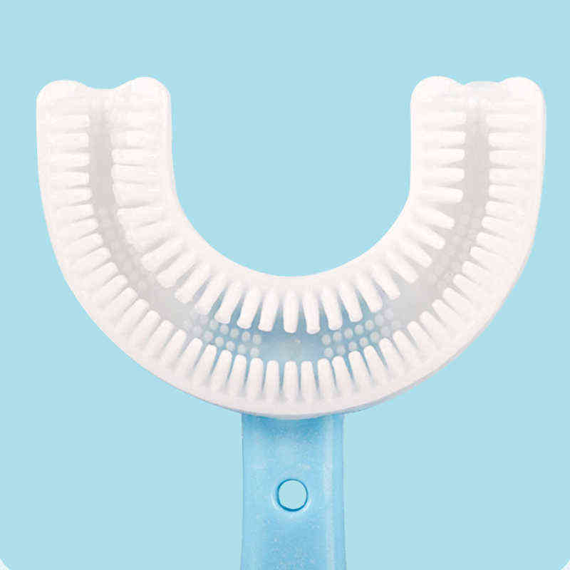 Toothbrush Children Toothbrush for Baby 360 Degrees u Shaped Silicone Tooth Brush Cartoon Kids Dental Oral Care Training Toothbrushes 0511
