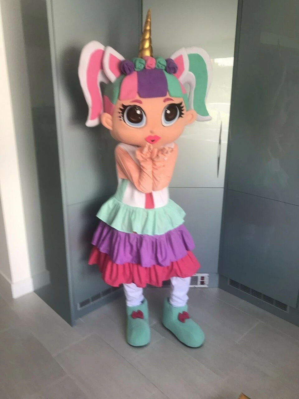 Mascot doll costume New arrival Foam professional delux DOLL UNICORN Girl fancy dress suit costumes cartoon party adult size, Pink
Mascot doll costume New arrival Foam professional delux DOLL UNICORN Girl fancy dress suit costumes cartoon party adult size, Pink