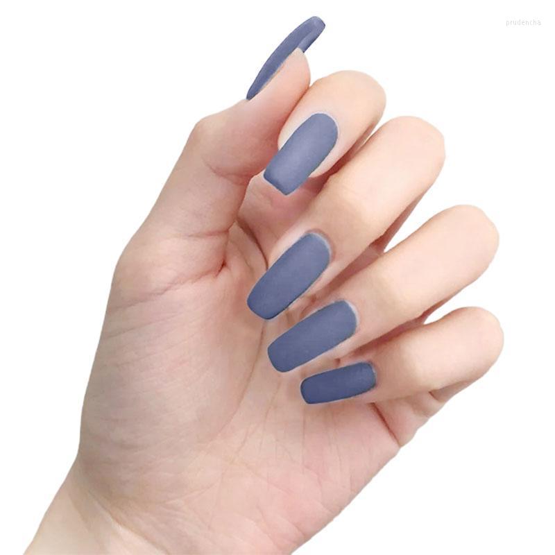 False Nails 24pcs Fake Good Quality Pure Color Frosted Cement Black Square LongWearable Nail Press On D Prud22, As show 
False Nails 24pcs Fake Good Quality Pure Color Frosted Cement Black Square LongWearable Nail Press On D Prud22, As show