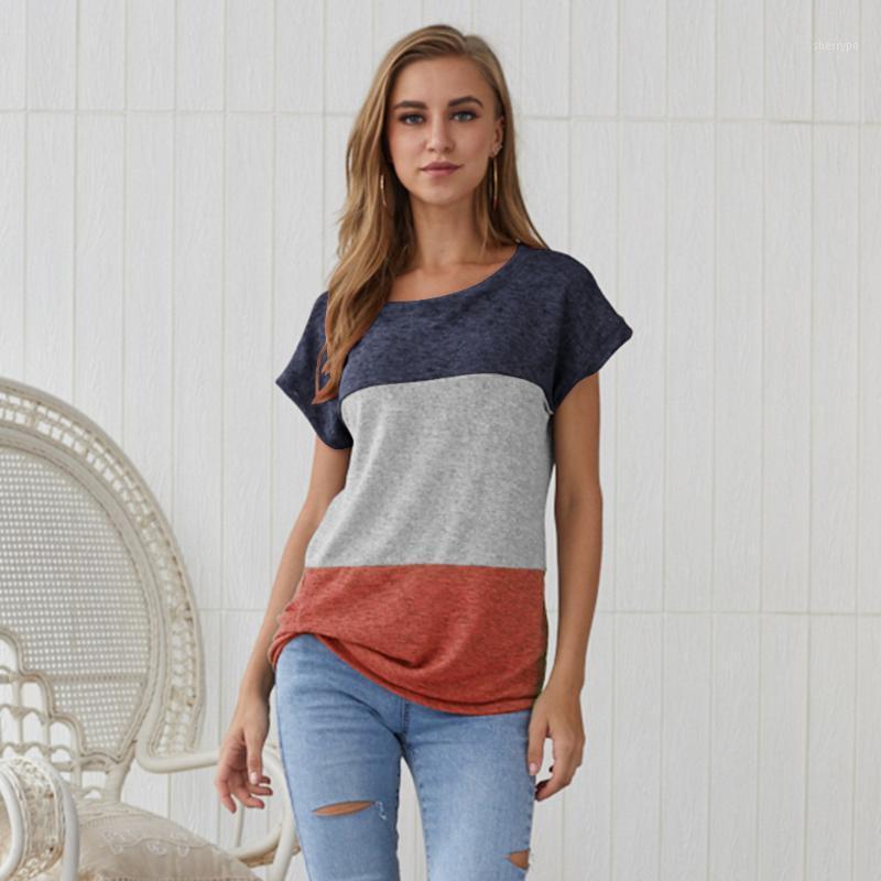 Women' T-Shirt 2022 European And American Summer Foreign Trade Four-color Stitching Hit Color Loose Explosion Models Tshirt, Cheng hui
Women' T-Shirt 2022 European And American Summer Foreign Trade Four-color Stitching Hit Color Loose Explosion Models Tshirt, Cheng hui