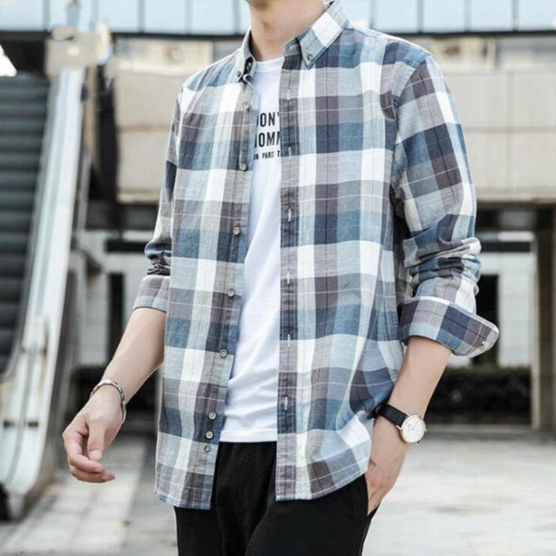 Men' Casual Shirts Autumn Winter Pure Cotton Shirt Men' Leisure Large Check Long Sleeve Simple Atmosphere Loose ShirtMen' Eldd22, Blue
Men' Casual Shirts Autumn Winter Pure Cotton Shirt Men' Leisure Large Check Long Sleeve Simple Atmosphere Loose ShirtMen' Eldd22, Blue