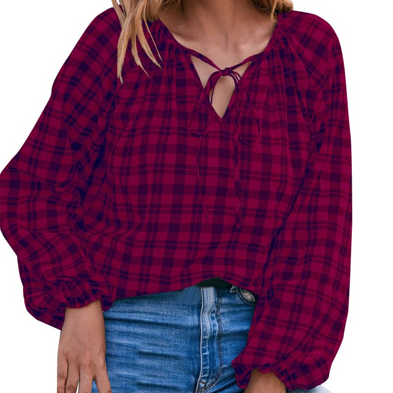 Women' Blouses & Shirts Womens Short Sleeve T 2022 Women Casual Fashion Plaid Print Lace UpLong Top Blouse Cut Out For WomenWomen, Red
Women' Blouses & Shirts Womens Short Sleeve T 2022 Women Casual Fashion Plaid Print Lace UpLong Top Blouse Cut Out For WomenWomen, Red