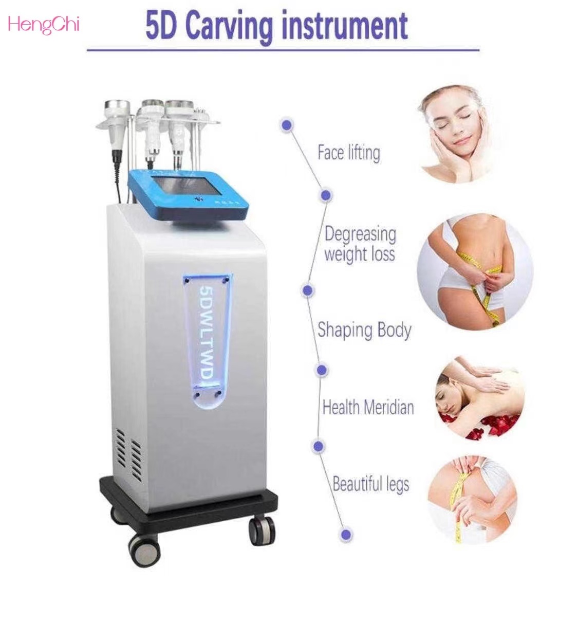 Salon use new 6 in 1 Ultrasonic 80K Cavitation Slimming face and body shaping Slimming Vacuum Liposuction DDS Roller Massage Lifting Instrument