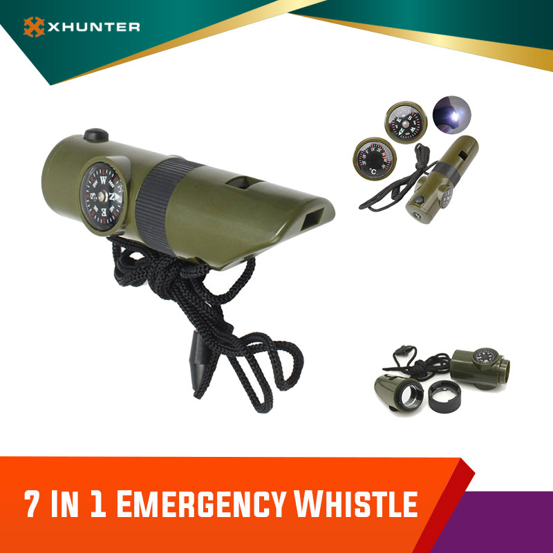 Xhunter Game Calls 7 in 1 Military Emergency Whistle Kit SOS Survival Compass LED Light Hiking Gear Camping Hunting hiking
Xhunter Game Calls 7 in 1 Military Emergency Whistle Kit SOS Survival Compass LED Light Hiking Gear Camping Hunting hiking