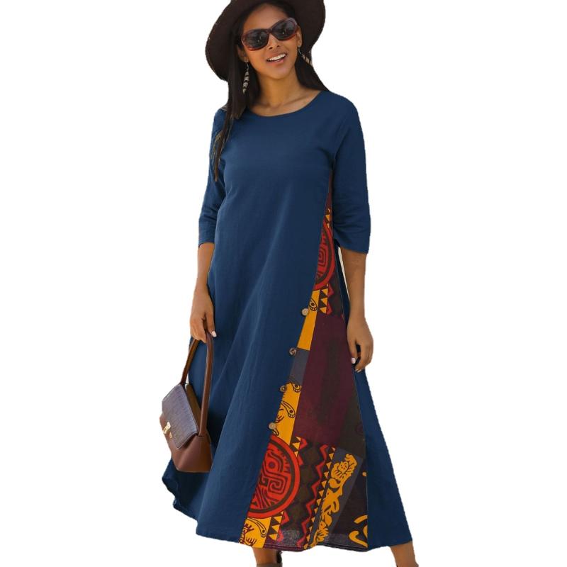 Plus Size Dresses Casual Loose Printing Long Summer Woman 2022 Fashion Half Sleeve Chic And Elegant Dress Of PartyPlus, Blue
Plus Size Dresses Casual Loose Printing Long Summer Woman 2022 Fashion Half Sleeve Chic And Elegant Dress Of PartyPlus, Blue
