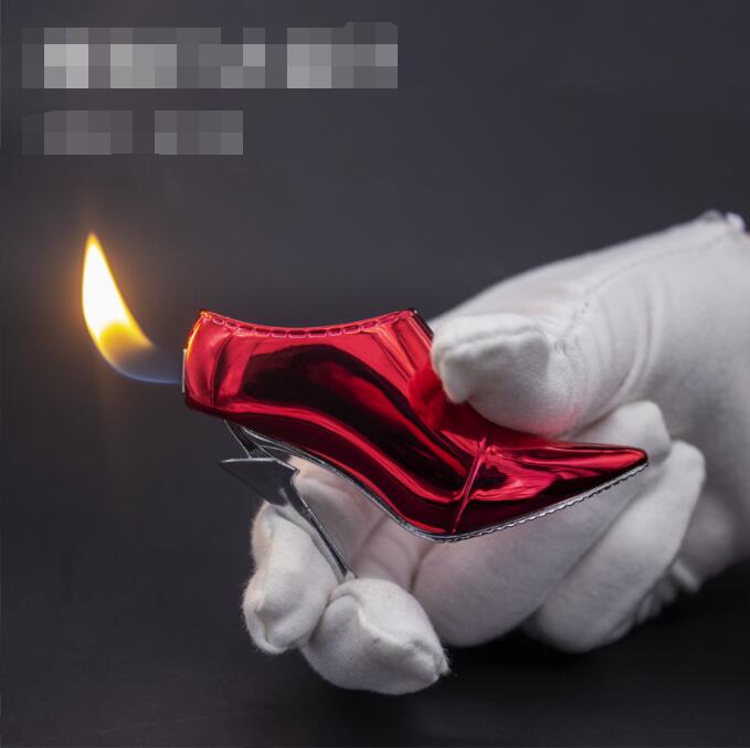 Newest High Heel Lighter Shoes 3 Style Inflatable No Gas Cigar Butane Cigarette Metal Lighters Smoking Tool Accessory W260202