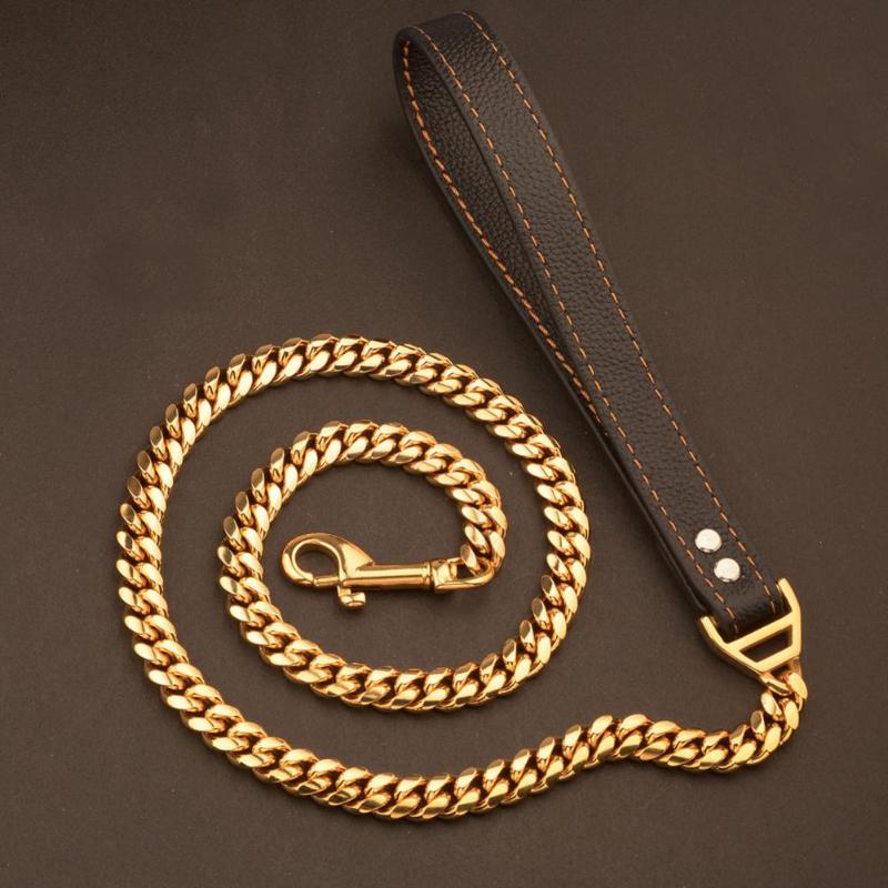 Dog Collars & Leashes Traction Leash Faux Leather Strong Metal Cuba Stainless Steel Pet Chain For DogDog
Dog Collars & Leashes Traction Leash Faux Leather Strong Metal Cuba Stainless Steel Pet Chain For DogDog