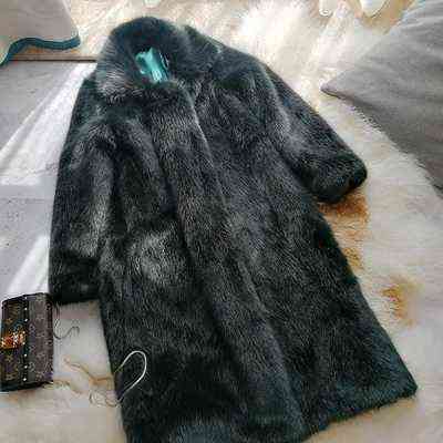 Top brand High-end New Style Fashion Women Faux Fur Coat S24 high quality T220810, Avocado green