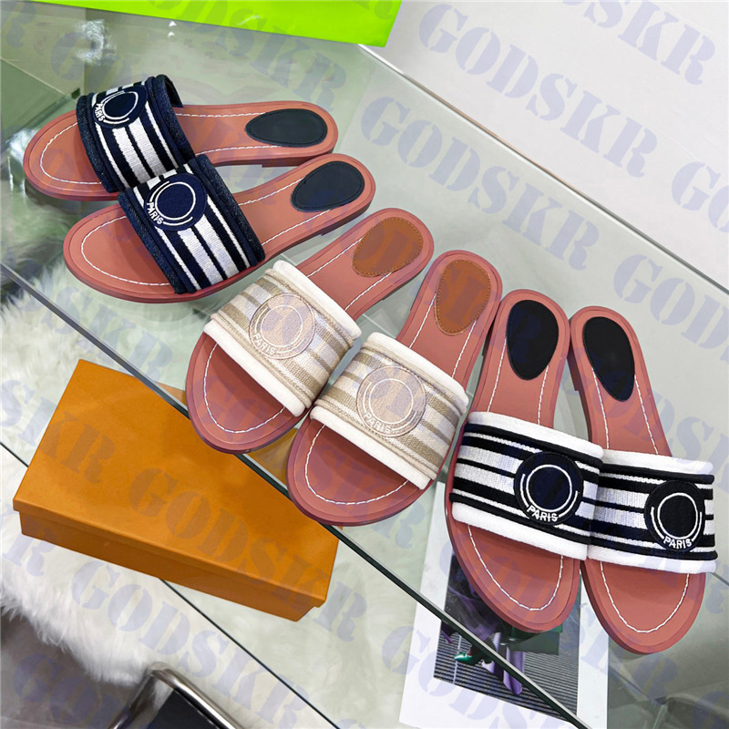 Newest Womens Slippers Flat Shoes Letter Embroidered Sandals For Women Brand Ladies Slipper Slides With Box
Newest Womens Slippers Flat Shoes Letter Embroidered Sandals For Women Brand Ladies Slipper Slides With Box