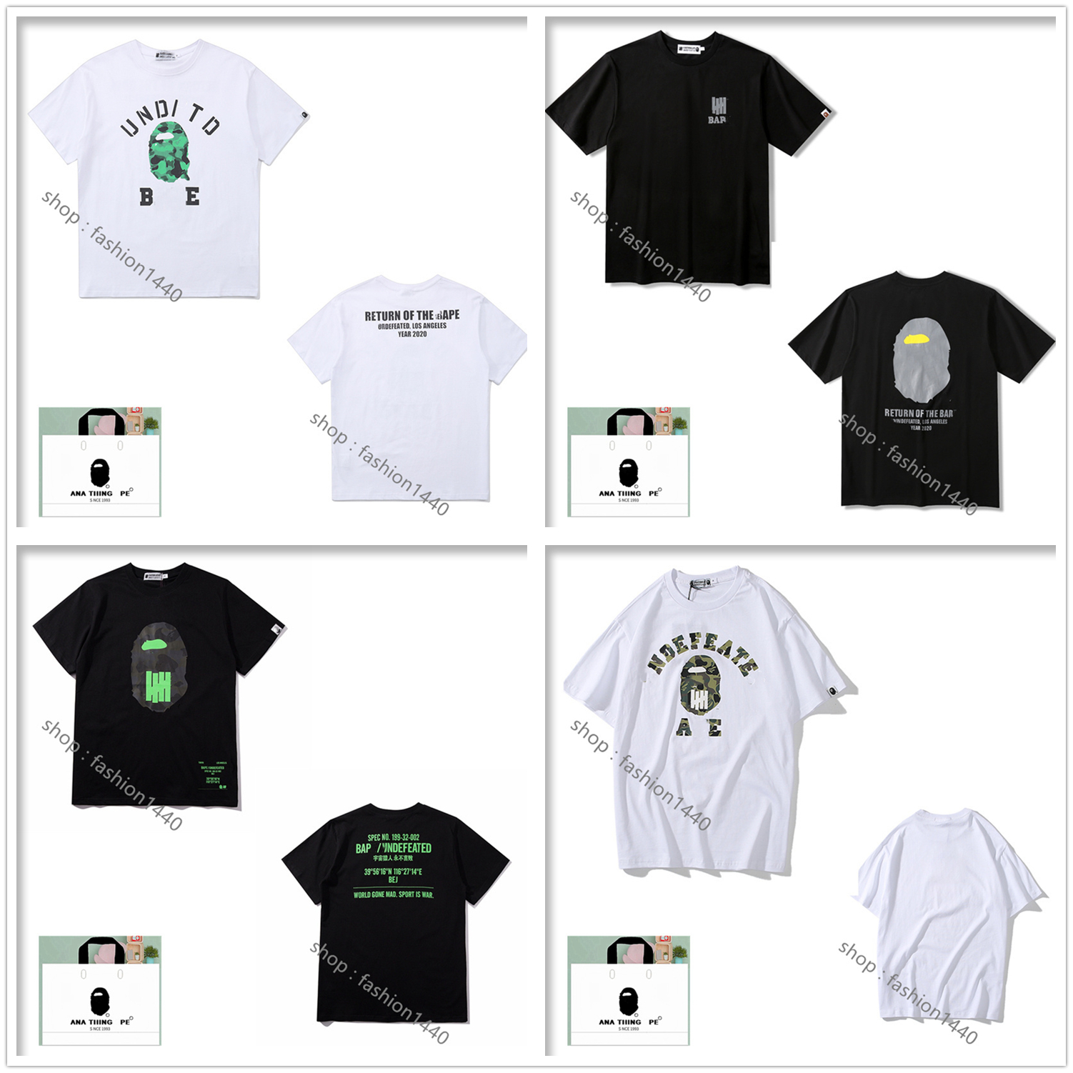 apes Men t shirt Undefeateding T-shirt Japanese fashion brand women's short-sleeved shark head fake zipper starry night light high quality printing couple F08, 1 pcs button
apes Men t shirt Undefeateding T-shirt Japanese fashion brand women's short-sleeved shark head fake zipper starry night light high quality printing couple F08, 1 pcs button