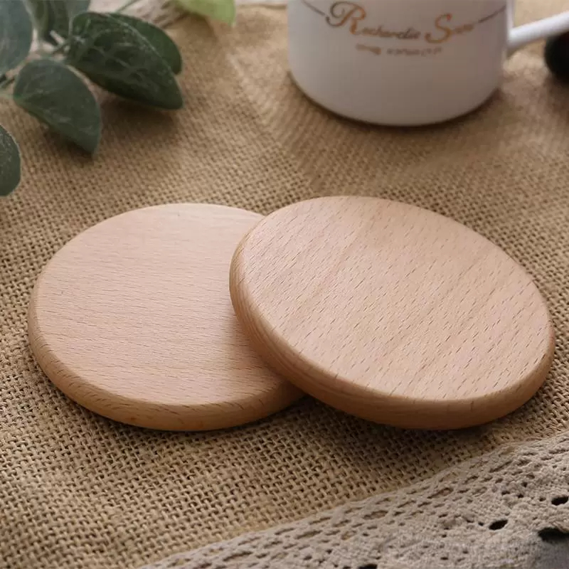 Wooden Coasters Black Walnut Coffee Tea Cup Mats Natural Non Slip Teapot Drink Coasters Home Bar Tools