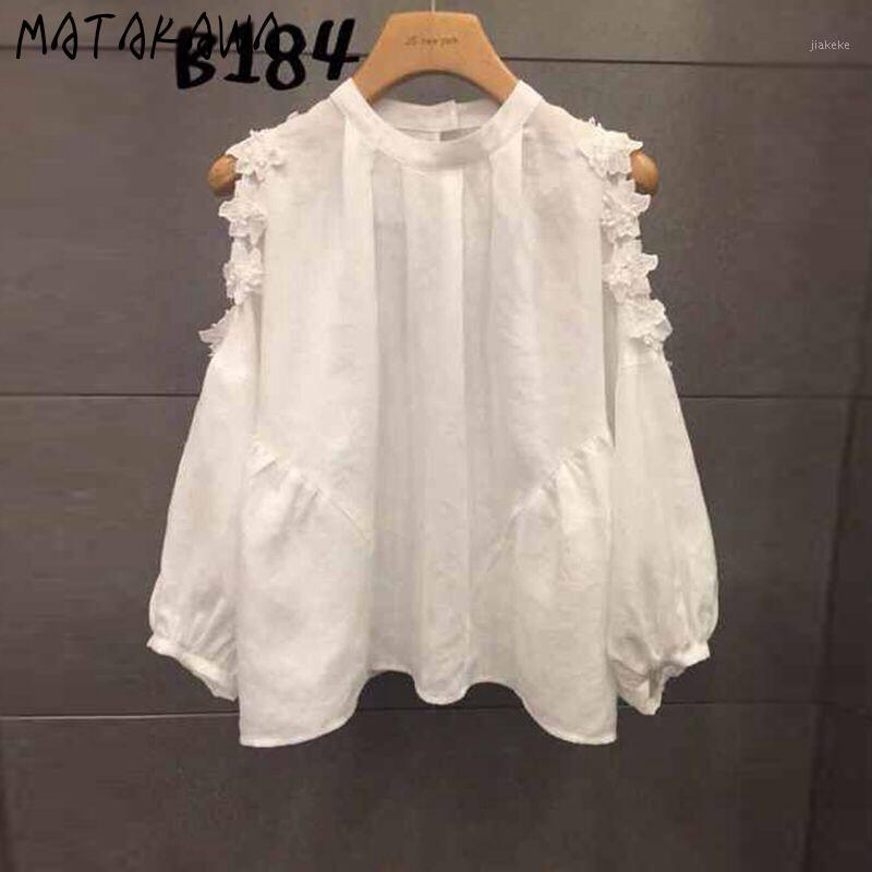 Women' Blouses & Shirts MATAKAWA White Shirt Female Long-sleeved Spring Womens 2022 Casual Korean Blusas Hollow Out Strapless Top
Women' Blouses & Shirts MATAKAWA White Shirt Female Long-sleeved Spring Womens 2022 Casual Korean Blusas Hollow Out Strapless Top