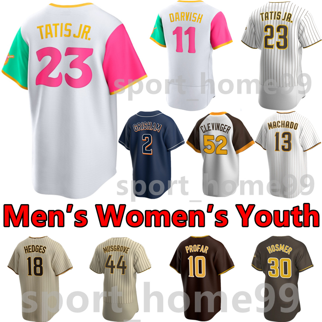 2022 Top New 13 Manny Machado Jersey 23 Fernando Tatis Jr. 44 Joe Musgrove 10 Jurickson Profar 2 Trent Grisham 77 C.J. Abrams Custom Men Women Youth Baseball Jerseys, Color 14
2022 Top New 13 Manny Machado Jersey 23 Fernando Tatis Jr. 44 Joe Musgrove 10 Jurickson Profar 2 Trent Grisham 77 C.J. Abrams Custom Men Women Youth Baseball Jerseys, Color 14