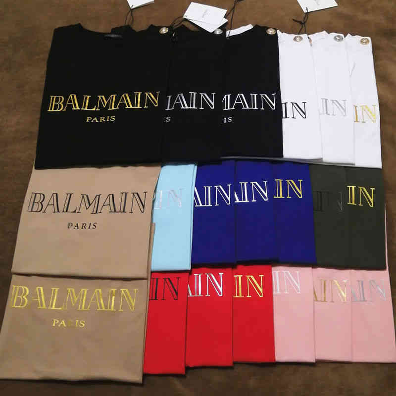balman brand 2021 chabalman T-shirt shoulder gold button short sleeve women's cotton round neck letter star same half sleeve, Light blue silver word silver buckle
balman brand 2021 chabalman T-shirt shoulder gold button short sleeve women's cotton round neck letter star same half sleeve, Light blue silver word silver buckle