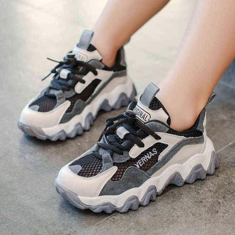 Casual Kids Shoes Boys Breathable Mesh Soft Soles Non-slip Children Sneakers Warm Winter Shoes Sports Running Chaussure Enfant G220413