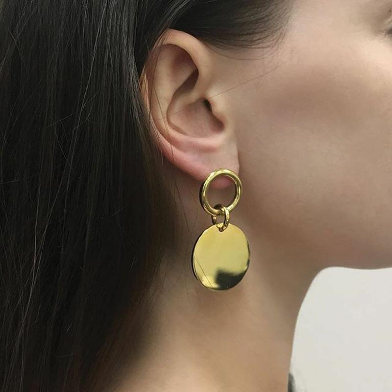 Hoop & Huggie Gold Color Big Circle Pad Design Earrings Street Fashion Flat Simple Style Pendants Earring Trendy Jewelry For GiftHoop
Hoop & Huggie Gold Color Big Circle Pad Design Earrings Street Fashion Flat Simple Style Pendants Earring Trendy Jewelry For GiftHoop