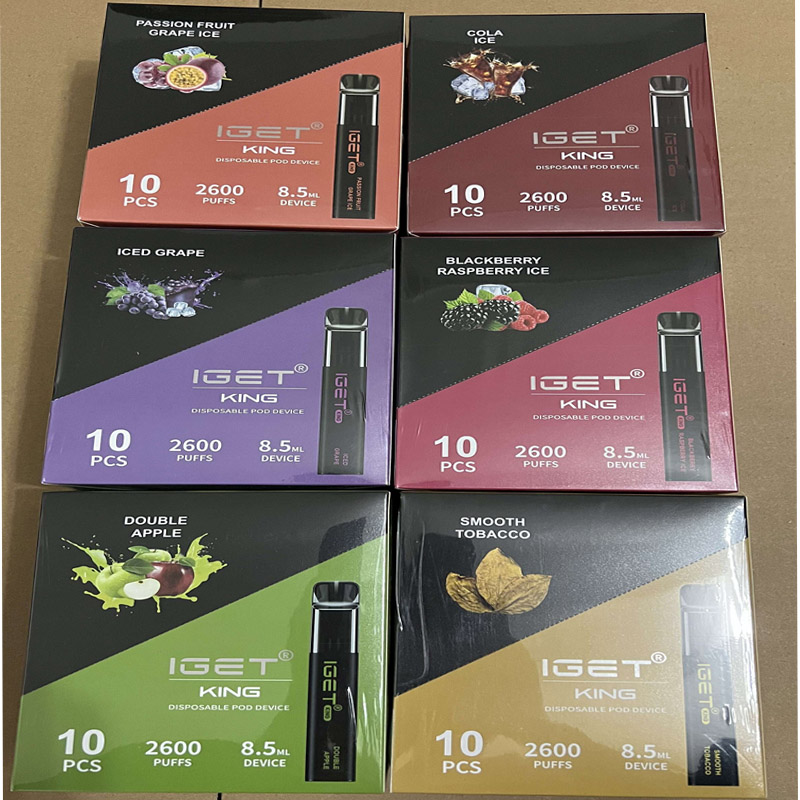 100% Authentic Iget King 2600 Puffs Disposable Electronic Cigarettes Device Vape 8.5ml Pod Pen 15+Flavors
100% Authentic Iget King 2600 Puffs Disposable Electronic Cigarettes Device Vape 8.5ml Pod Pen 15+Flavors