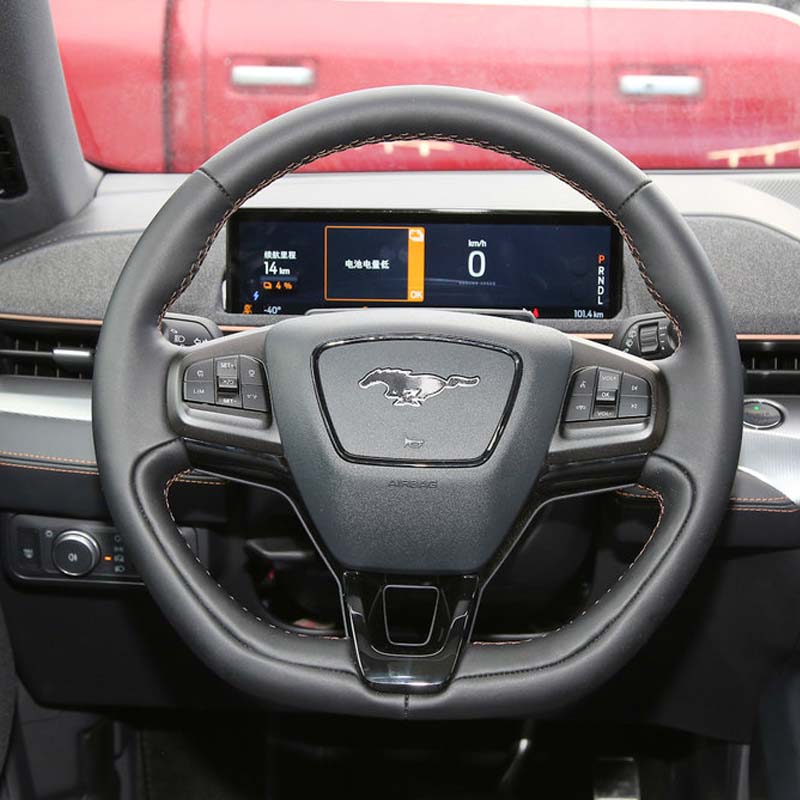 For Ford Mustang Mach-E GT Black Leather Car Steering Wheel Cover Handle Cover DIY Hand-stitch Interior Accessories
For Ford Mustang Mach-E GT Black Leather Car Steering Wheel Cover Handle Cover DIY Hand-stitch Interior Accessories