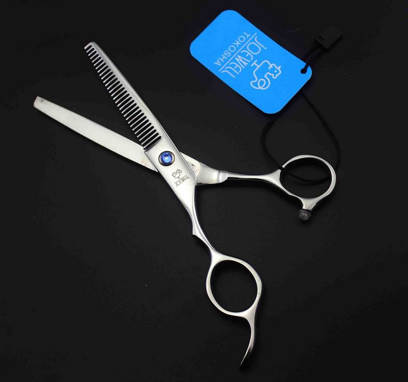 left hand stainless steel cutting/thinning scissors 6.0/5.5 inch barber professional hair beauty tool free shipping