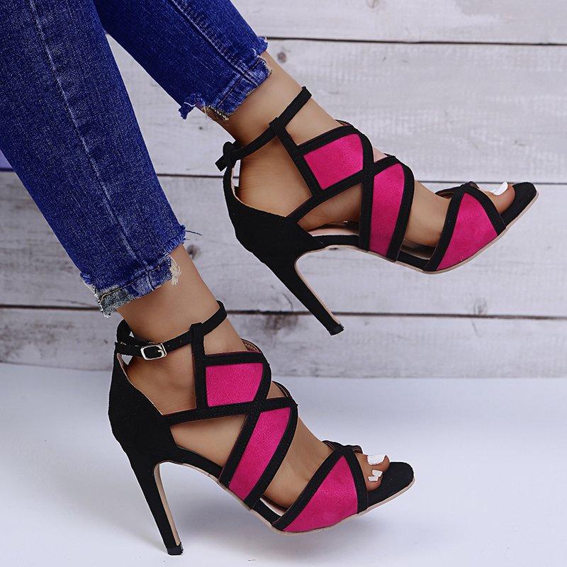 Sandals Brand Design Women Fashion Peep Toe Patchwork Colors Thin Heel Pink Cross Strap High Shoes Party Dress Stilettos, Beige
Sandals Brand Design Women Fashion Peep Toe Patchwork Colors Thin Heel Pink Cross Strap High Shoes Party Dress Stilettos, Beige