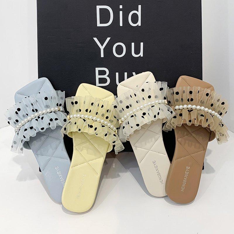 Slippers Ruffles Beach Summer Slipper Flat Women Shoes Woman Slides Pearl Chain String Bead Flip Flops Plus Size, Black
Slippers Ruffles Beach Summer Slipper Flat Women Shoes Woman Slides Pearl Chain String Bead Flip Flops Plus Size, Black