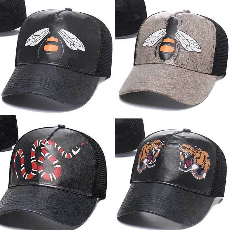

2021 Designer Mens Baseball Caps woman Brand Tiger Head Hats bee snake Embroidered bone Men Women casquette Sun Hat gorras Sports mesh, Type1 black bee