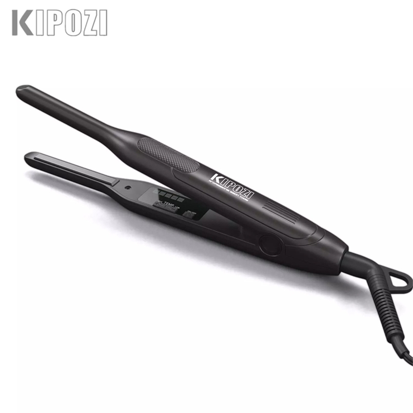 KIPOZI Small Hair Straightener Short Pixue Cut Dual Voltage Flat Iron Thin Pencil Beard 220623