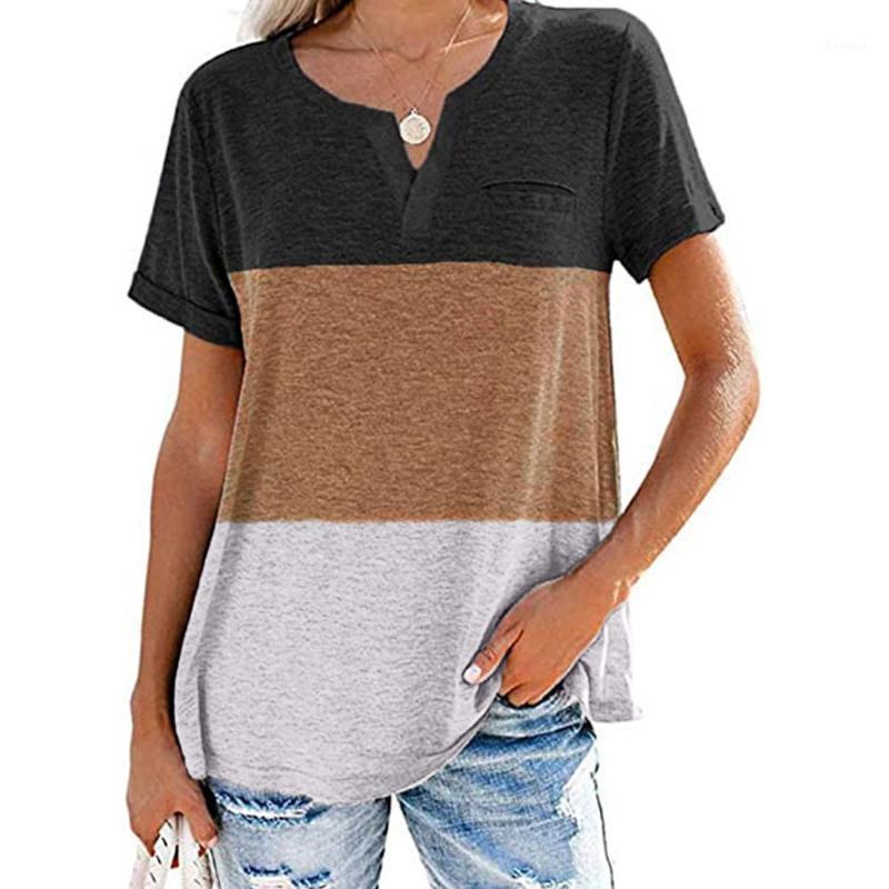 Women' T-Shirt Summer Short-Sleeved Striped Printed Color Block All Matching Casual Women V-Neck Basic With Pocket D30, Green
Women' T-Shirt Summer Short-Sleeved Striped Printed Color Block All Matching Casual Women V-Neck Basic With Pocket D30, Green